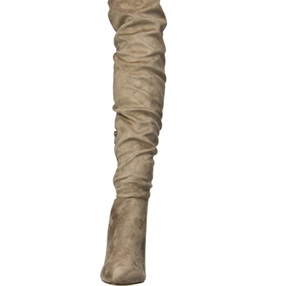 CL | Slouchy or Knee-high boot | Gunmetal Suede